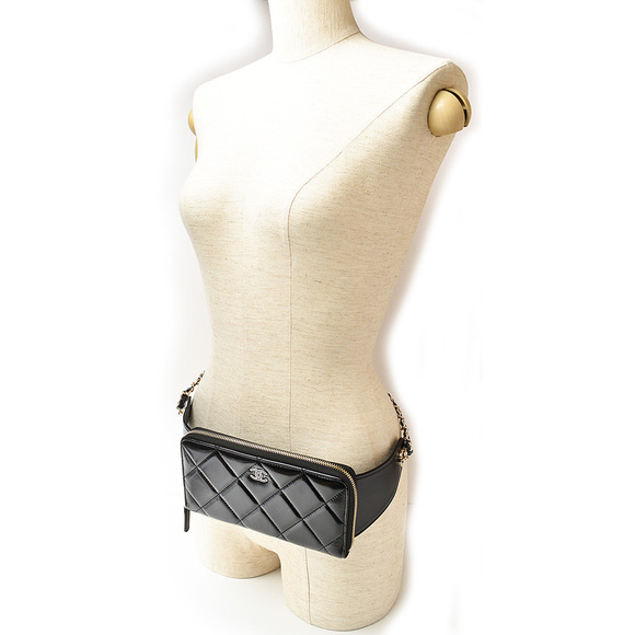 Chanel Chanel Lambskin Chain Wallet Body Bag Leather Shoulder Bag - Picture 2 of 11